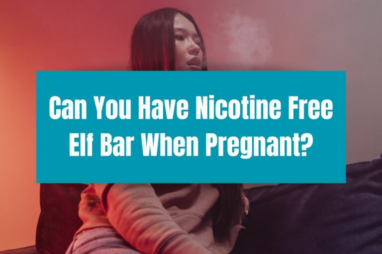 Can You Have Nicotine Free Elf Bar When Pregnant?